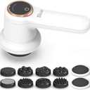 TOTO81JXM Electric Cellulite Massager  Body Sculpting Machine with 8 Massage Heads, Lymphatic Drainage & Skin Tightening for Belly Stomach Leg, Lipo Roller Massager After Surgery, Adjustable Speed. (White)