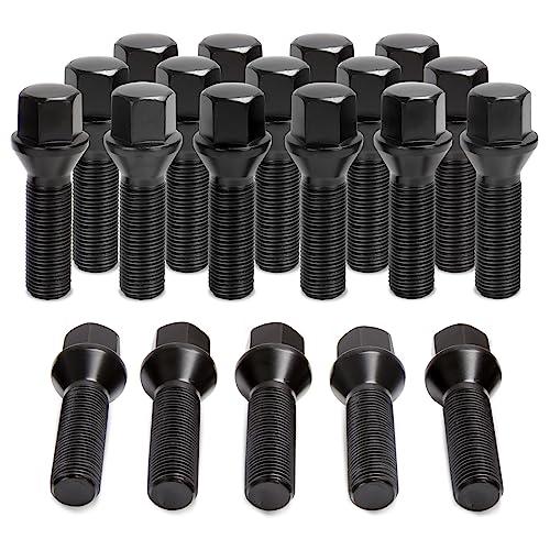 M14x1.5 Extended Lug Bolts for Wheel Spacer, 20PCS 14mmx1.5 40mm Shank Length Conical Seat Aftermarket Wheel Lug Bolts, Compatible with X3 E83 X5 E53 7 Series E6x Mercedes-Benz and More