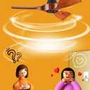 3 Blades Wood Outdoor Ceiling Fan for Patios, Farmhouse Rustic Ceiling Fans, 34" Plug-in Wet Rated Outdoor Gazebo Fan for Exterior House Porch Patio, Waterproof,F248