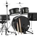 Full Size Complete 5-Piece Full Size Drum Set for Beginners & Teens | Includes Adjustable Throne & Cymbal, Complete 5-Piece Kit