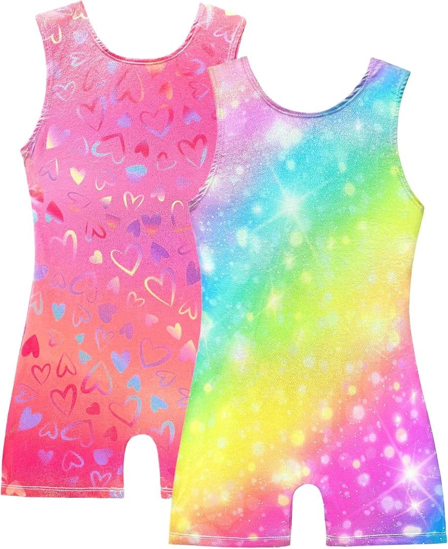 Gymnastics Leotards for Girls Toddler Biketard Unitard Tumbling Outfits