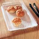 zappy White Trays Rectangle Serving Trays with Lid, Plastic Tray and Lid Small Plastic Party Platters with Clear Lids White Catering Trays, Serving Trays Wedding Platter, Trays and Covers (10" x 14")