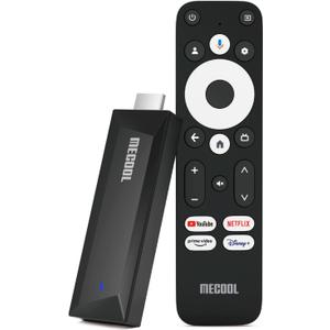 TV Stick 4K Streaming Stick Device MECOOL Android 12.0 MEgo1 4K HDR 2GB 8GB Support AV1/2.4G/5G WiFi/BT 5.0, Dolby Audio with Voice Remote, Chromecast Built-in