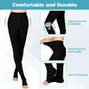 20-30 mmHg Compression Pantyhose for Women, Open Toe Medical Compression Stockings, Waist High Opaque Compression Tights for Edema, Varicose Veins, Swelling, Pregnant, Teacher, Doctor,XXL