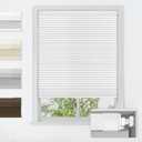 No Tools No Drill Cordless Cellular Shades, Blackout Light Blocking Honeycomb Shades for Home, Thermal Insulation Blinds for Windows, 44" W x 48" H, White