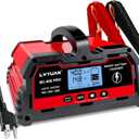 Battery Charger 40A, 12V/24V Lead Acid Smart Battery Charger, 12V LiFePO4 Car Battery Trickle Charger, Automatic Battery Maintainer for Car Motorcycle Lawn Mower Marine Boat Lead Acid Batteries