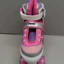 Sowume Adjustable Roller Skates for Girls and Women, All 8 Wheels of Girl's Skates Shine, Safe and Fun Illuminating for Kids (Medium-(13-3 US))