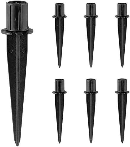 Metal Stakes Solar Lights Replacement Spike - Outdoor Ground Stake for Backyard Garden Lights Landscape Yard Pathway Patio Lamps 6 Pack - Fits 3/4" Poles (0.78" Actual), 5-3/8" Long