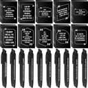 Tenceur Sarcastic Funny Gifts Bulk for Adults Coworkers Women Negative Passive Mini Notebooks Ballpoint Pens Office Gifts for Employees Staff Team(50 Sets)