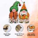 Fall Door Decoration, Welcome Front Door Sign, gnome Decoration, Autumn Pumpkin Patch Sign, Hanging Pumpkin Decorations, Thanksgiving Farmhouse Indoor Outdoor Decor, Housewarming Gift