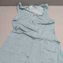 Women Ribbed Tank Romper Summer Casual Sleeveless One Piece Loose Fit Short Jumpsuits with Pockets (Medium, Bluish Grey)