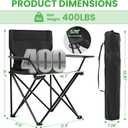 2 Pack Portable Camping Chairs Folding Lawn Chair Outdoor Lightweight Beach Chair with Cup Holder & Carry Bag for Outside Sports, Fishing, Hiking, Travel, Picnic, Backyard (Black-Dark)