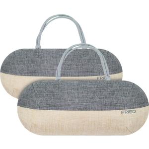 Car Air Freshener, 100% Activated Bamboo Charcoal Air Purifying Bag | Lasts 365+ Days | Fragrance-Free Deodorizer - Absorb Smoke Smell and Bad Odors2 Pack (Grey and Light Beige)
