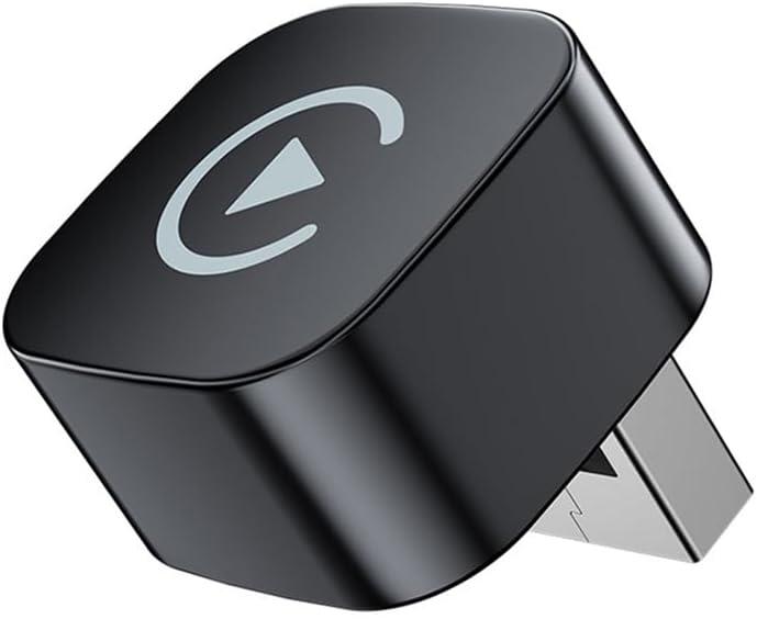 Car Wireless CarPlay Adapter for Toyota Corolla 2020 2021 2022 2023 2024 2-in-1 Support Apple CarPlay and Android Auto Mini USB Design Fast Connection Plug and Play, Black (normal)