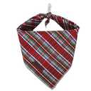 UP URARA PUP Christmas Dog Bandana–Christmas Red Plaid Triangle Scarf for Small Medium Large Dogs, Soft Cotton Pet Bib for Winter & New Year, Adjustable Dog Kerchief