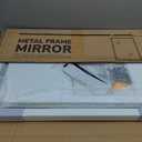 CIRCUMI 18"x24" Brushed Silver Bathroom Mirror, Rectangular Vanity Mirror