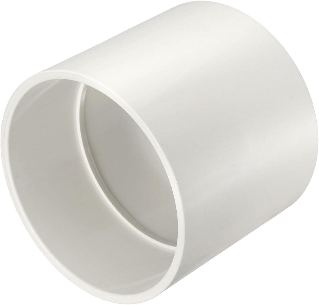 1Pcs 3" PVC Pipe Coupling Fitting, SCH40 (SOC x SOC) Furniture Grade PVC Slip Socket Connectors, Straight Pressure Pipe Fittings for Home Use, Irrigation, Industrial, White