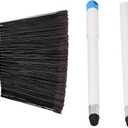 Amazon Basics Heavy-Duty Floor Cleaning Broom with Stiff Bristles, Sturdy 3-Piece Handle, Easy to Assemble, Indoor Outdoor Use for Driveways and Sidewalks, Blue and White