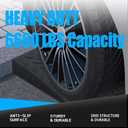 2 Pack 1.6'' Rise Rubber Curb Ramp Heavy Duty Loading Rubber Curb Ramps 3 Tons Driveway Ramp Car Slope Ramp for Loading Dock Bike Vehicle Warehouse Sidewalk Wheelchair (1.6" H)