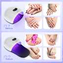 UV LED Nail Lamp,2 in 1 48W Nail Dryer for Gel Nail Polish UV Light,Machine Nail Art Tools for Hand Feet,30 LEDs with 3 Timer Settings for Salon and Home