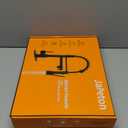 Durable Kitchen Sink Faucet with Sprayer, Compatible with 1 Hole or 3 Hole, 360 Rotatable Pull Out Kitchen Sink Faucets Single Handle Spring Kitchen Faucet Matte Black