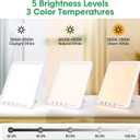Light Therapy Lamp, 15000 Lx Sun Lamp,3 Color Temperature, 5 Levels of Adjustable Brightness and Timer Function Light Lamp, Touch Control, Rotatable Stand, Memory Function, Home/Office Use