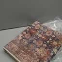 Kuden Area Rug, Machine Washable, Non-Slip Backing, Vintage Style, Soft, Low Pile, Perfect for Living Room, Bedroom, Kitchen, Dining Room - [2x3, Blue/Red/Beige]