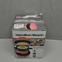 Hamilton Beach Breakfast Sandwich Maker with Egg Cooker Ring, Customize Ingredients, Perfect for English Muffins, Croissants, Mini Waffles, Perfect White Elephant Gifts, Coral (25483)