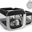 Tailtastic Large Cat Playpen with Separate Areas,Outdoo&Indoor Cat Enclosures,Portable Pet Playpen for Indoor Cats,Puppy and Small Animals, Dog Playpen with Carrybag.