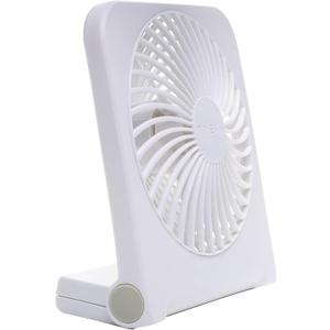 Treva 5-Inch USB and Battery Powered Desk Fan With Two Cooling Speeds and Adjustable Tilt, Small USB Fan Cubicle Accessories Durable and Long Lasting (White)