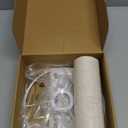 Small Lamp Shade, Beige Drum Lampshade 8.7''Top X 8.7'' Bottom X 7.9'' High, Replacement Lamp Shade Natural Linen Hand Crafted for Table Lamps Floor Lamps Chandelier Lamp, Easy Assembly Required