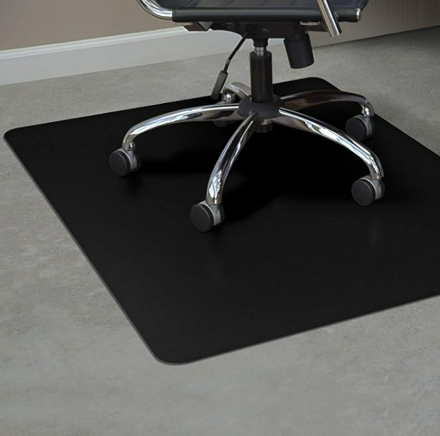 ES Robbins Rectangle Hard Floor Chair Mat, 36-Inch by 48-Inch, Black