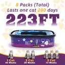 8 Pack Cat Litter Refill Bags Cartridge Compatible with Genie Cat Litter Standard, Plus and XL Plus Pails Easy-Lock Odor Control (NOT Compatible with XL)