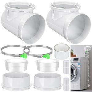 90 Degree Dryer Vent Elbow(2 Pcs),Dryer Vent Duct Connector Kit,90 Degree Dryer Vent Tight-Fit Connector Elbow for 4 Inch Dryer Duct Vent Hose.