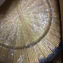 Mifoci 50 Pcs Bright Gold Charger Plates Bulk 13 Inch Plastic Round Chargers Fluted Edge Dinner Plate Wedding Decoration for Table Setting Wedding Party Event Tabletop, 13 x 0.8 inches
