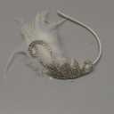 BABEYOND 1920s Flapper Headband Accessories Roaring 20s Feather Hair Band Vintage Gatsby Party Accessories (White)