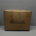 Three Geese White Goose Feather Down Pillows Standard Size, Cotton Pillows Set of 2-100% Cotton, Medium Firm,Soft Support