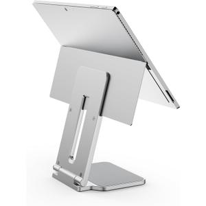 Kensington Elevated Stand Adjustable for Surface Stand for Desk, Non-Skid Tablet Holder Designed for Surface Pro, Laptop Stand for Surface Accessories, Silver (K58277WW)