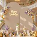 Nude Arch Backdrop Cover for Wedding, 7.2FT 6FT Set of 2 Stretchy Spandex Fitted Arch Stand Cover for Baby Shower, Birthday Party Decor, Chiara Backdrop Cover with Double-Sided Design