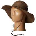 Solid Packable Sun Hat for Women and Men Wide Brim Waterproof Beach Bucket Hats UPF 50+ (One Size, Brown)