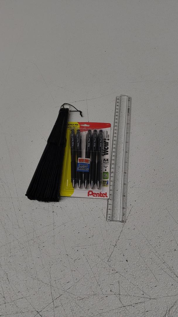 Pens 5 Pcs ,Fan,Ruller