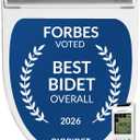 Bio Bidet BB2000 Electric Bidet Toilet Seat, Warm Water with Air Dryer, Heated Seat with Sensor and Slow Close Lid, Night Light, Remote Control, Round, White