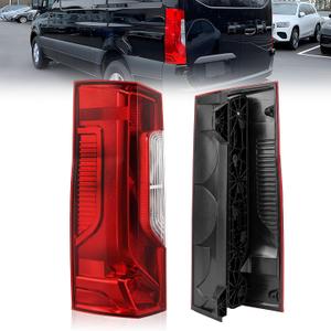 Left Tail Light Assembly Driver Side Compatible with 2019-2025 Mercedes Benz Sprinter Freightliner Sprinter Van, Rear Brake Lamp W/Circuit and Bulbs Halogen, Replaces# 9108200200, MB2800161C