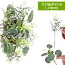 ZeKonan 40 Pcs Artificial Greenery Eucalyptus Stem Silver Dollar Leaves Baby Eucalyptus Leaves Suitable for Family Wedding Vase Centerpieces Bouquet Flower Arrangement