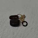 VISOOM Cute Jewelry Cases for Airpods 4 Cases 2024 Cover Women, Sparkly Air pods 4 Gen Case Hard TPU Airpod Case 4th Generation Bling Glitter iPods 4 Case Keychain for iPods Earbuds Airpods 4th-Black