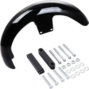 Motorcycle Front Fender 21 inch Wheels Wrap Front Fender Fit for Harley Touring Road King Electra Glide Street Glide (Gloss Black)