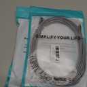 2 x 26FT 60W USB C to USB C Right Angle Fast Charging Cable,Long Cord Nylon Braided, Type C Charger Cord for,Apple-iphone 15,Sam-sung GalaxyS24 S23 S22 A15,iPad Pro/Air,Pixel 5/4 XL,One-Plus 8T,PS5 (Grey)