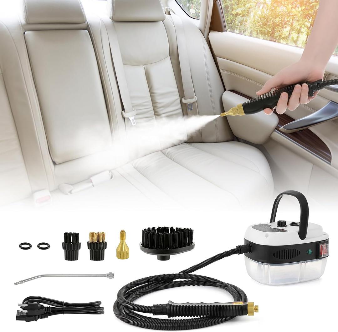 BEAMNOVA Car Steamer for Auto Detailing High Pressure Handheld Steam Cleaner with Water Container Portable Electric Steam Cleaning Machine Home Use Kitchen Floors Tools
