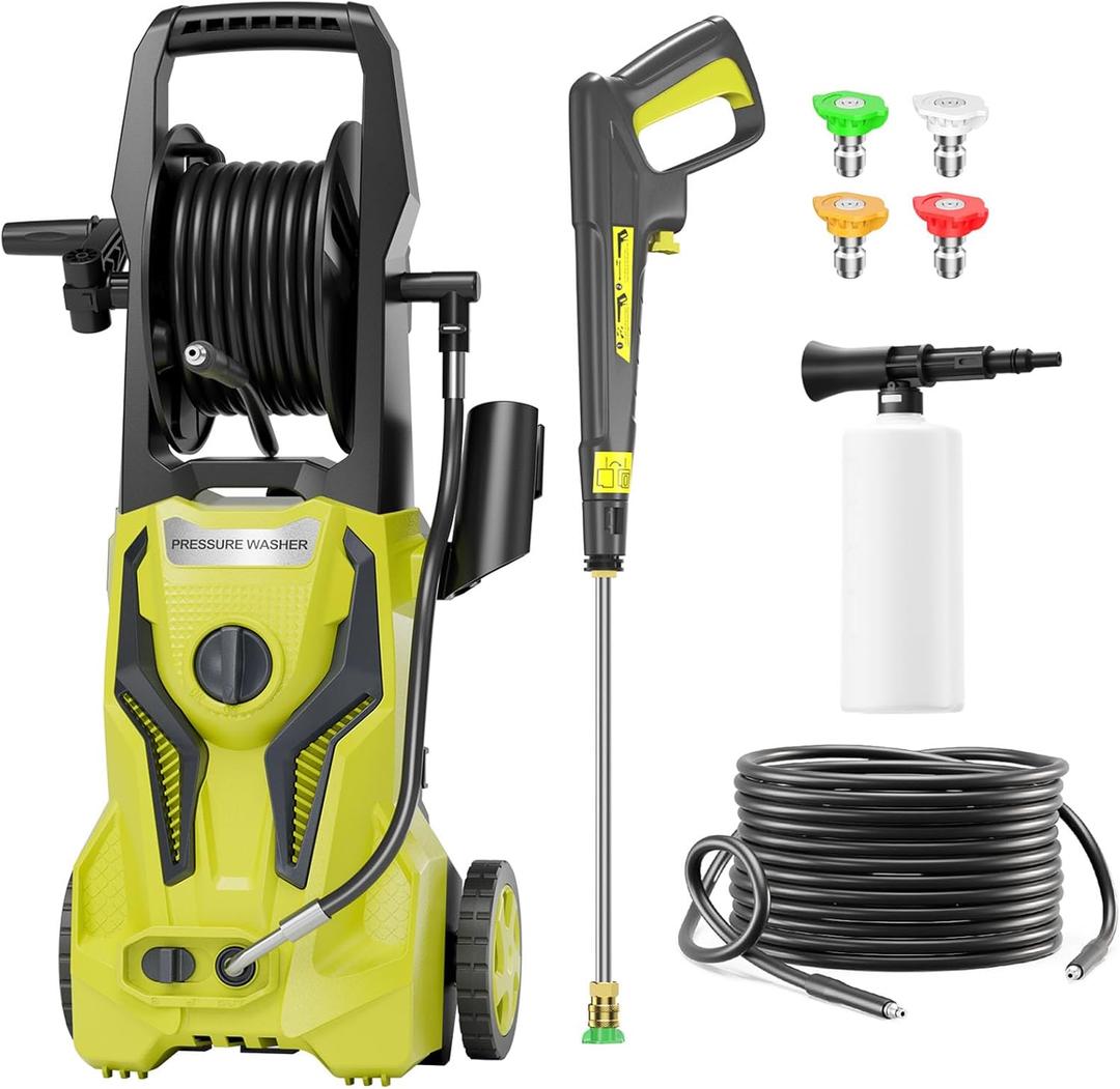 Electric Pressure Washer - 5000PSImax 3.2GPM ZHUOLIN Power Washer for Cars Washing with 25FT Pressure Hose, Blue (5000 PSI)