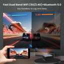 OmniStar L80 4K Supported Projector, Native 1080P Mini Projector with WiFi and Bluetooth, 1500 ANSI Lumens, Auto Focus & Auto Keystone, 2x15W Speakers, 200" Display, HDMI/USB/TV Stick Compatible